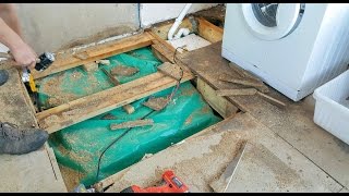 Replacing Water Damaged Chipboard Floorboards [upl. by Ivek]