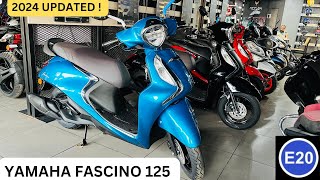 2024 Yamaha Fascino 125 Fi Disc Deluxe E20 Review  Disc Brake 🔥 Yamaha Fascino 124 2024 Review [upl. by Anecusa]