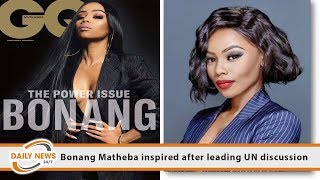 Bonang Matheba inspired after leading UN discussion [upl. by Einnahc]