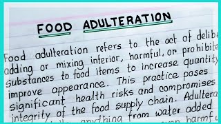 Food Adulteration Paragraph HSC Special Paragraph in English [upl. by Dnalyk]