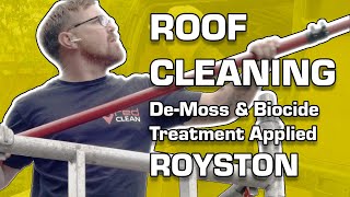 Roof Cleaning in Royston Demoss amp Biocide Treatment Applied [upl. by Kroll357]