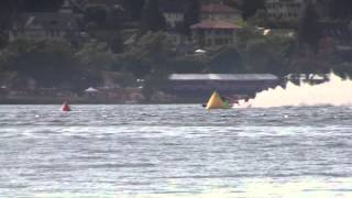 Greatest Hydroplane race ever at Seattle Seafair Graham Trucking Wins Oh Boy Oberto 822015 [upl. by Redmund]