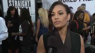 Straight Outta Compton Tomika Wright Red Carpet Premiere Interview  ScreenSlam [upl. by Zetnauq86]