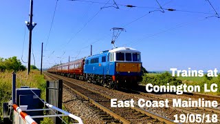 Sunny Morning at Conington Level Crossing ECML  190518 [upl. by Moriah]