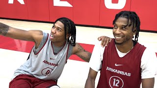 Arkansas Basketball Player Interviews  202324 Media Day [upl. by Borman]