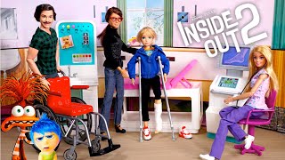 Barbie Inside Out Riley Doll Get Well Routine at Hospital [upl. by Anwahs]