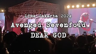 Avenged Sevenfold  Dear God LIVE Jakarta [upl. by Anehsak]