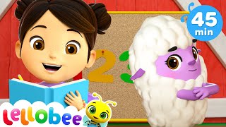 📚 Back To School KARAOKE 📚  BEST OF LELLOBEE  Sing Along With Me  Moonbug Kids Songs [upl. by Hewitt]