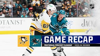 Penguins  Sharks 114  NHL Highlights 2023 [upl. by Miharba]