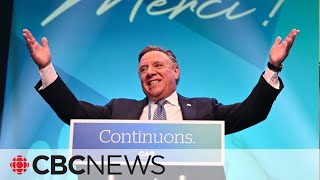 CAQ wins in Quebec with largest majority in decades [upl. by Aruasor]