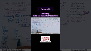 Radial and Tangential Acceleration mechanical theoryofmachines shorts [upl. by Buderus]