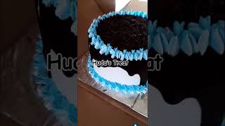 Simple and easy choclate dripping cakeblue and whitecircle cake [upl. by Madalyn882]