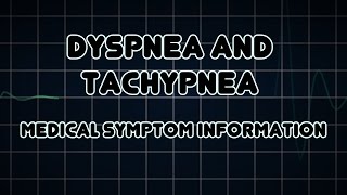 Dyspnea and Tachypnea Medical Symptom [upl. by Germin914]