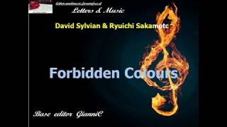 Sylvian David amp Ryuchi Sakamoto  Forbidden Colours NF kar [upl. by Fesuoy810]