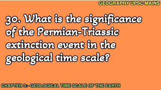 330 PermianTriassic Extinction Event  Its Significance in Geological History [upl. by Absalom]