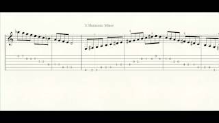 Guitar Scales with Tab  Grade 3 Conservatory Canada  Play Along [upl. by Yngad]