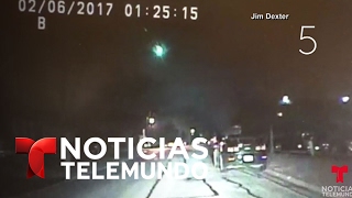 Un meteorito cae a la tierra y es grabado por seis personas  Noticias  Noticias Telemundo [upl. by Zorah523]