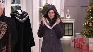 Dennis Basso Faux Fur Coat with Removable Hood and Collar on QVC [upl. by Pratt]