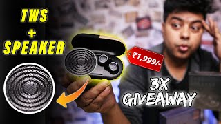 True Wireless Earphone  Wireless Speaker  Priced Under Rs 2000  3x Giveaway [upl. by Nimaynib824]