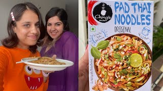 Chings Pad Thai Noodles Review  Pad Thai  Instant pad thai recipe 😱😱  So Saute [upl. by Sitelc]