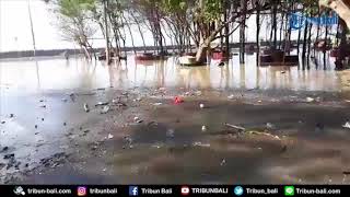 Gelombang Tinggi Di Pantai Padang Galak Tutup Akses Ke Pura Campuhan Windu Segara [upl. by Eitsyrk]