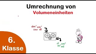 6 Klasse  Umrechnung von Volumeneinheiten  Kubikmeter Liter einfach erklärt [upl. by Shawnee]