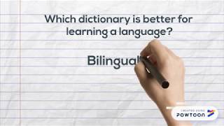 Monolingual vs Bilingual Dictionaries [upl. by Eldin639]