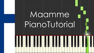 Maamme Finland national anthem  Piano Tutorial [upl. by Nywroc]