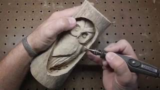 Wood Owl Carving with Power Carver [upl. by Falcone]