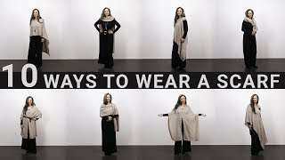 10 Ways to Wear a Shawl  Scarf [upl. by Nnyleak]