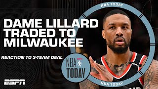 Damian Lillard traded to the Bucks 👀 NBA Today reacts to the 3team megadeal [upl. by Nomit]