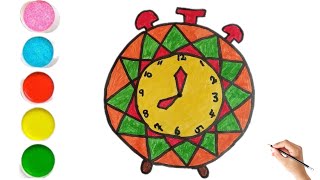 How to Draw a Beautiful Clock ⏰  StepbyStep Drawing Tutorial for Beginners [upl. by Nagar]