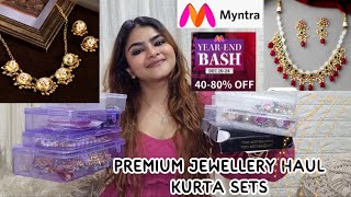 Myntra Premium Designer Jewellery haul 80 off  PartywearJewellery Haul  Wedding season [upl. by Eibo]