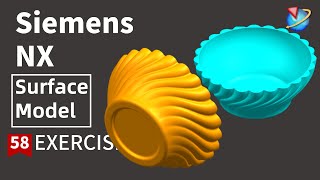 Siemens NX Tutorial for beginnersthe wave texture bowlexercise 58 [upl. by Ainad]