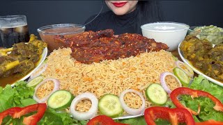 ASMR EATING MANDI RICEPERI PERI AL FAHAM MUTTON MANDI MAYOSALAD [upl. by Yracaz]