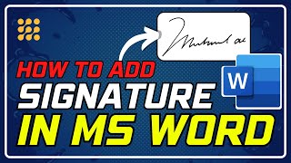 How To Add Signature To MS Word EASY [upl. by Alaj]