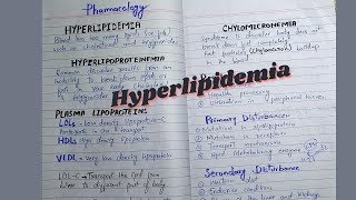 Hyperlipidemia  lipoprotein overview of hyperlipidemia  pharmacology  Pharm D  3rd year [upl. by Adnirual]