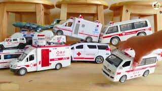 Toy ambulances supercars all kinds of cars pickup trucks offroad vehicles mountain bikes [upl. by Nyrret]