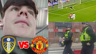 FANS KICKED OUT POLICE EVERYWHERE LATE DRAMA IN HEATED AFFAIR  Leeds vs Man Utd [upl. by Albric]