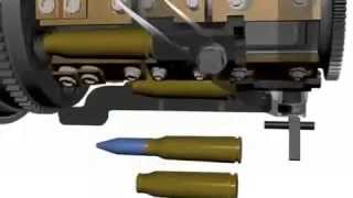 minigun M61A1 Gatling gun animation [upl. by Dnallor]