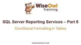 Reporting Services SSRS Part 8  Conditional Formatting in Tables [upl. by Fleck]