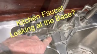 Kitchen Faucet Leaking at Base  Fix Fast and Easy For Beginners [upl. by Laeynad]