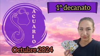 ACUARIO♒️OCTUBRE 2024🦅1°DECANATO20 al 30 eneroacuariohoroscopomensualdecanatossignozodiacal [upl. by Hoebart]