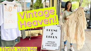 Antique Shopping in Vintage Clothing Heaven Thrift With Me [upl. by Yllehs59]