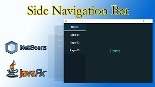 JavaFx Side Navigation Panel  Scene Builder  Netbeans IDE [upl. by Conyers]