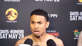 ROLLY ROMERO POST FIGHT INTERVIEW CONCUSSION rollyromeroknockout tankdavis [upl. by Quillon]