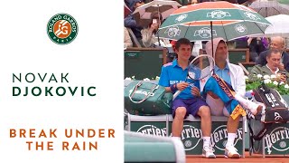 French open in the rain with Novak Djokovic  RolandGarros 2014 [upl. by Danete]