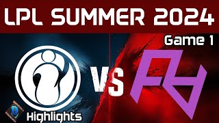 IG vs RA Highlights Game 1 LPL Summer 2024 Invictus Gaming vs Rare Atom by Onivia [upl. by Ainirtak]