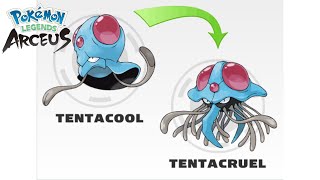 Evolving Tentacool into Tentacruel Pokémon Legends Arceus 2022 [upl. by Yeleen]