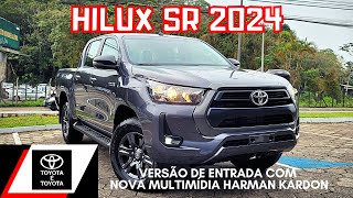 TOYOTA HILUX SR 2024 TURBO DIESEL 4X4 0KM COM NOVA MULTIMÍDIA DETALHES DO INTERIOR E EXTERIOR [upl. by Bernice]